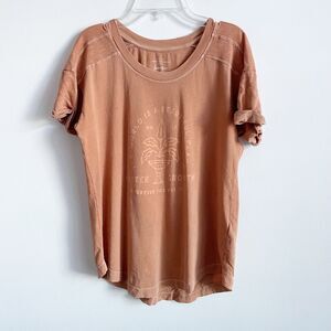 Anthropologie Size XS Orange Foster Growth Cotton Short Sleeve Jason Yun Y Shirt